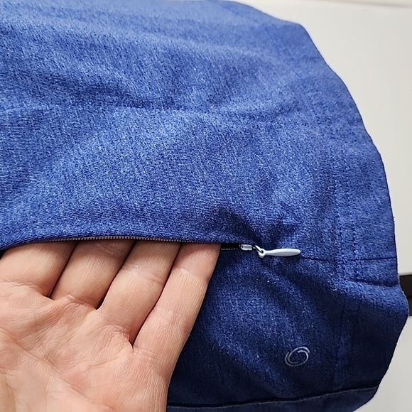 MEC Women's Heathered Blue Activewear Long Sleeves Top Scoop Neck Size Medium - Picture 7 of 11